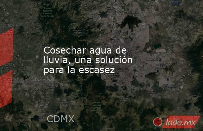 Cosechar agua de lluvia, una solución para la escasez. Noticias en tiempo real