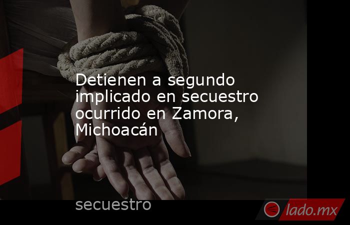 Detienen a segundo implicado en secuestro ocurrido en Zamora, Michoacán. Noticias en tiempo real