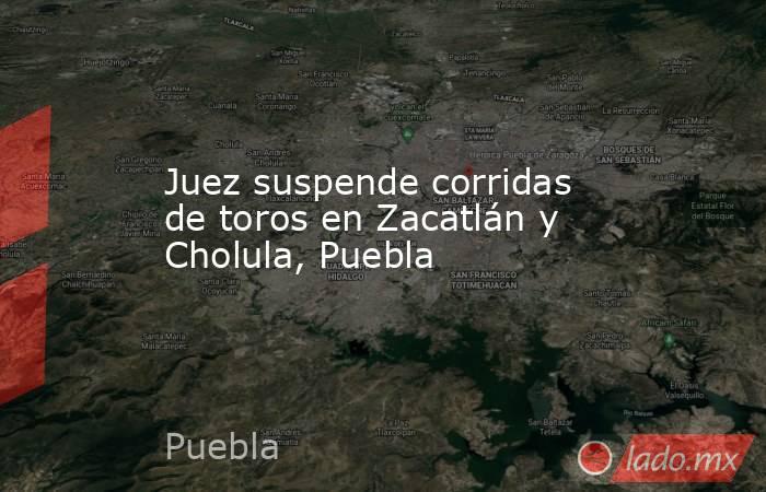 Juez suspende corridas de toros en Zacatlán y Cholula, Puebla. Noticias en tiempo real
