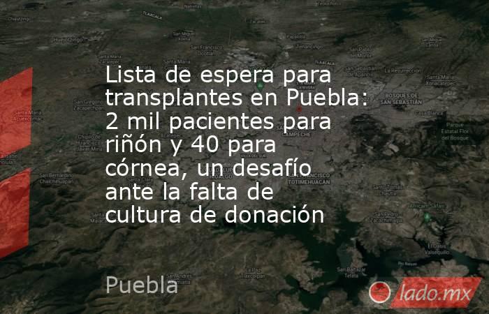 Lista de espera para transplantes en Puebla: 2 mil pacientes para riñón y 40 para córnea, un desafío ante la falta de cultura de donación. Noticias en tiempo real