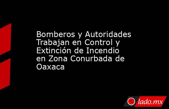 Bomberos y Autoridades Trabajan en Control y Extinción de Incendio en Zona Conurbada de Oaxaca. Noticias en tiempo real