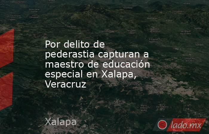 Por delito de pederastia capturan a maestro de educación especial en Xalapa, Veracruz. Noticias en tiempo real
