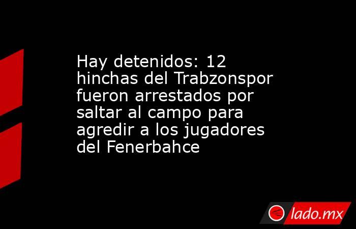 Hay detenidos: 12 hinchas del Trabzonspor fueron arrestados por saltar al campo para agredir a los jugadores del Fenerbahce. Noticias en tiempo real