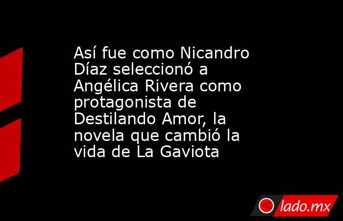 Así fue como Nicandro Díaz seleccionó a Angélica Rivera como protagonista de Destilando Amor, la novela que cambió la vida de La Gaviota. Noticias en tiempo real