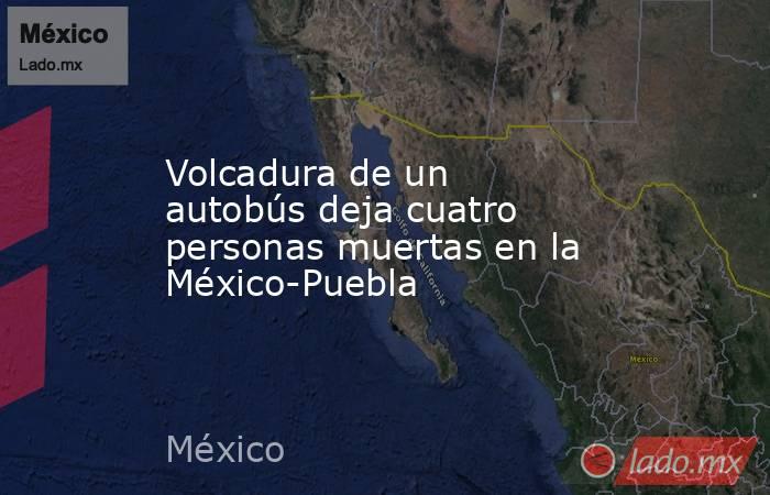 Volcadura de un autobús deja cuatro personas muertas en la México-Puebla. Noticias en tiempo real