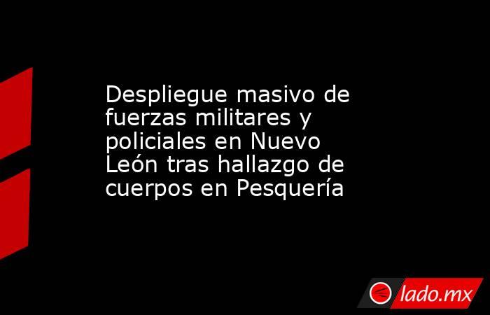 Despliegue masivo de fuerzas militares y policiales en Nuevo León tras hallazgo de cuerpos en Pesquería. Noticias en tiempo real