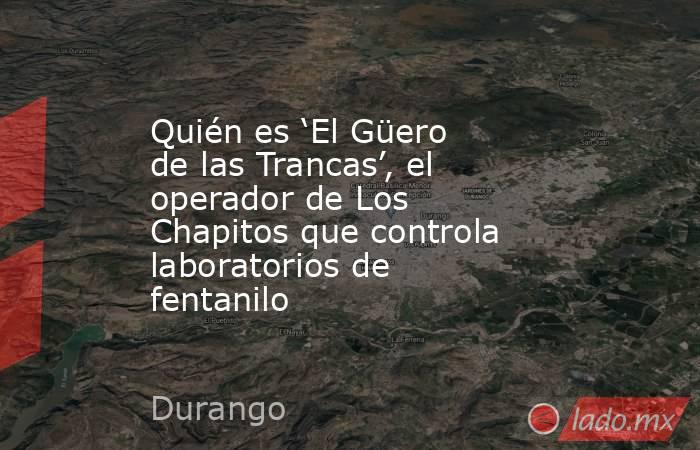 Quién es ‘El Güero de las Trancas’, el operador de Los Chapitos que controla laboratorios de fentanilo . Noticias en tiempo real