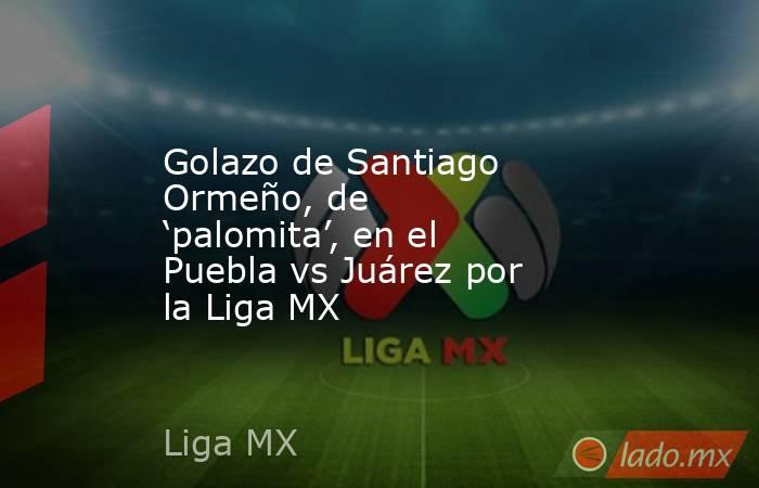 Golazo de Santiago Ormeño, de ‘palomita’, en el Puebla vs Juárez por la Liga MX. Noticias en tiempo real