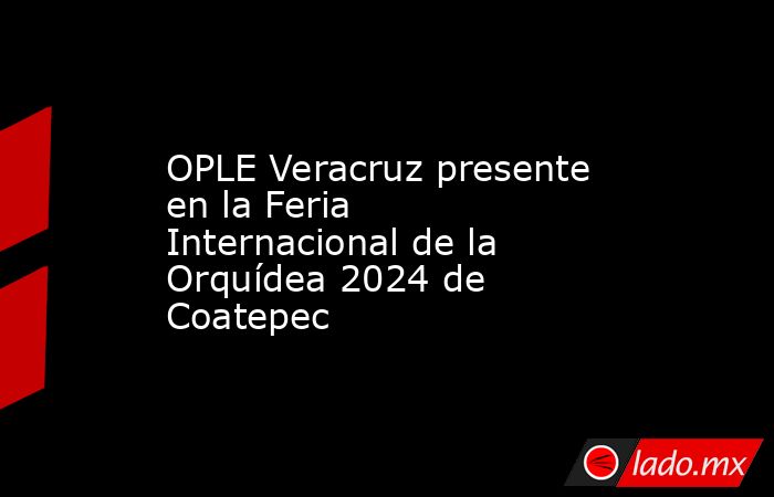 OPLE Veracruz presente en la Feria Internacional de la Orquídea 2024 de Coatepec. Noticias en tiempo real