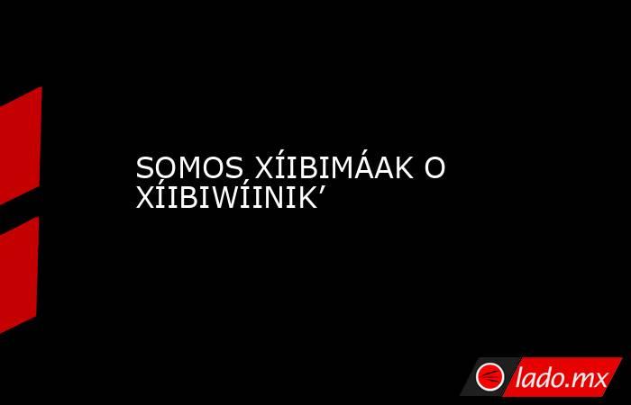 SOMOS XÍIBIMÁAK O XÍIBIWÍINIK’. Noticias en tiempo real