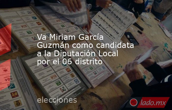 Va Miriam García Guzmán como candidata a la Diputación Local por el 06 distrito. Noticias en tiempo real