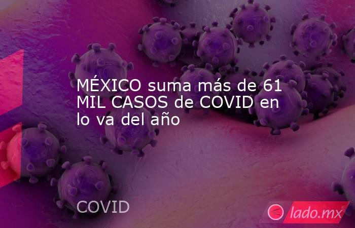 MÉXICO suma más de 61 MIL CASOS de COVID en lo va del año. Noticias en tiempo real