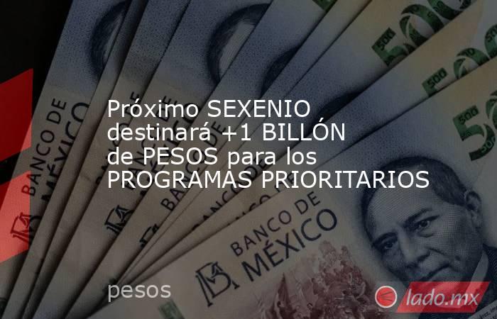 Próximo SEXENIO destinará +1 BILLÓN de PESOS para los PROGRAMAS PRIORITARIOS. Noticias en tiempo real