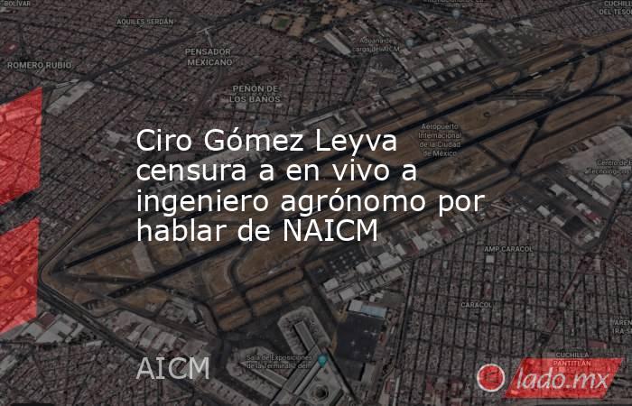 Ciro Gómez Leyva censura a en vivo a ingeniero agrónomo por hablar de NAICM. Noticias en tiempo real