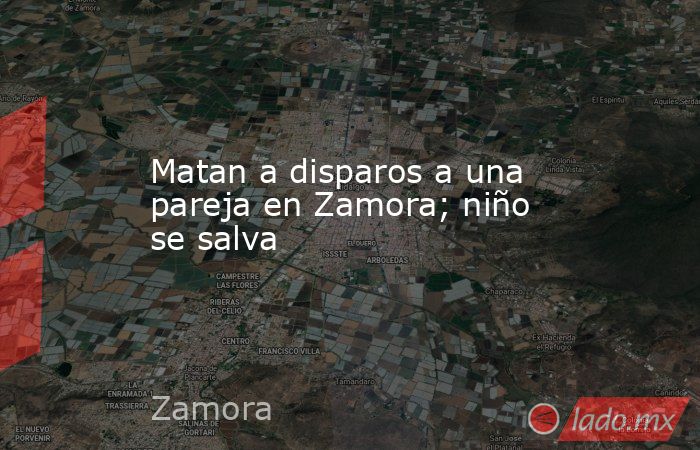 Matan a disparos a una pareja en Zamora; niño se salva. Noticias en tiempo real