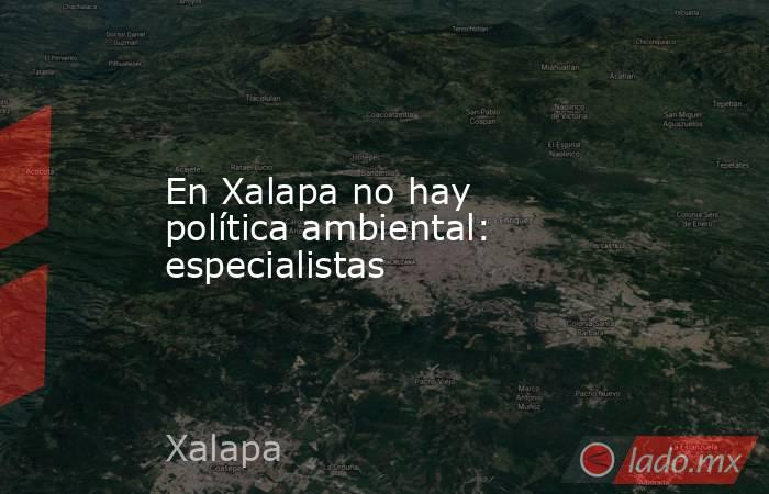 En Xalapa no hay política ambiental: especialistas. Noticias en tiempo real