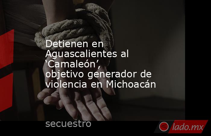 Detienen en Aguascalientes al ‘Camaleón’, objetivo generador de violencia en Michoacán. Noticias en tiempo real