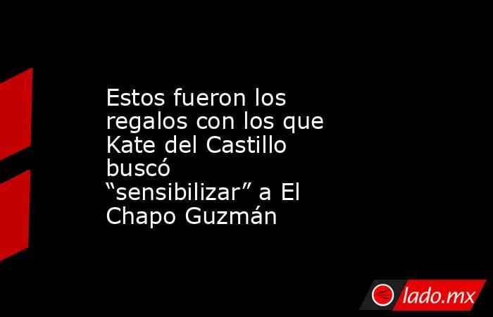Estos fueron los regalos con los que Kate del Castillo buscó “sensibilizar” a El Chapo Guzmán. Noticias en tiempo real