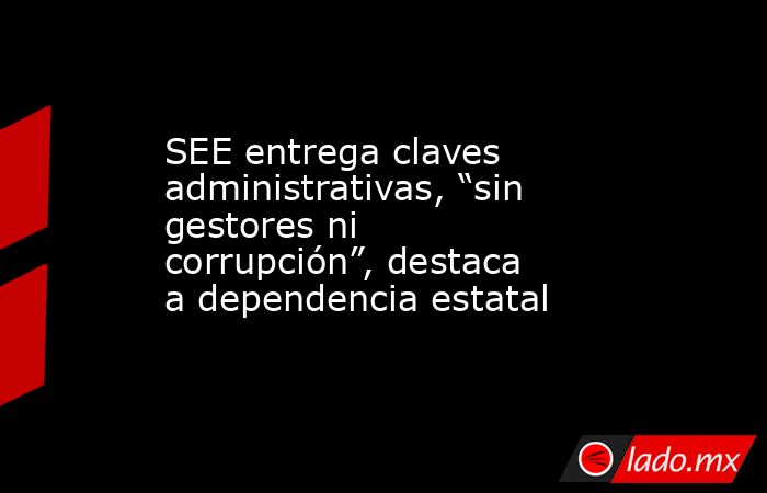 SEE entrega claves administrativas, “sin gestores ni corrupción”, destaca a dependencia estatal. Noticias en tiempo real