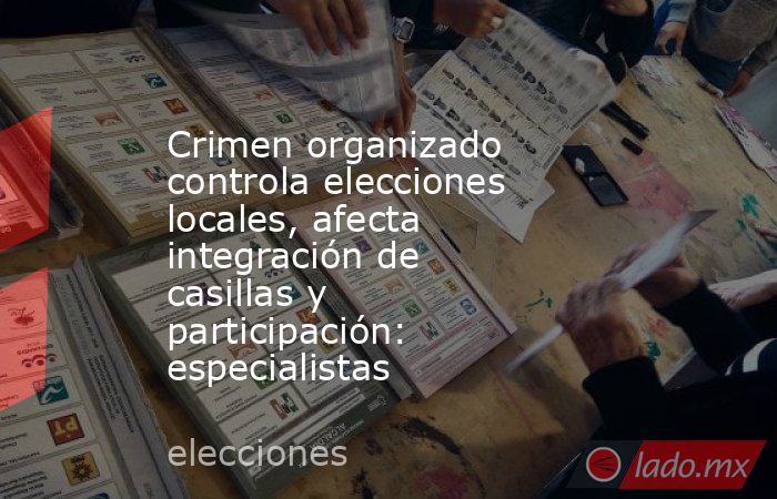 Crimen organizado controla elecciones locales, afecta integración de casillas y participación: especialistas. Noticias en tiempo real