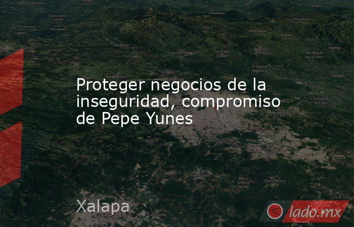 Proteger negocios de la inseguridad, compromiso de Pepe Yunes. Noticias en tiempo real