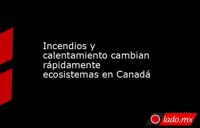 Incendios y calentamiento cambian rápidamente ecosistemas en Canadá. Noticias en tiempo real