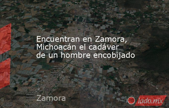 Encuentran en Zamora, Michoacán el cadáver de un hombre encobijado. Noticias en tiempo real
