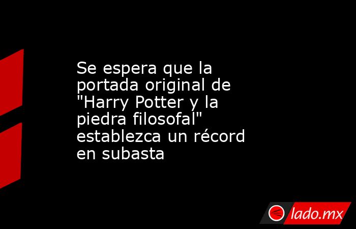 Se espera que la portada original de 