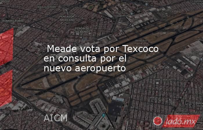  Meade vota por Texcoco en consulta por el nuevo aeropuerto. Noticias en tiempo real