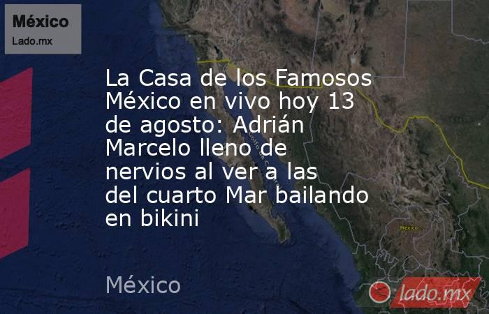 La Casa de los Famosos México en vivo hoy 13 de agosto: Adrián Marcelo lleno de nervios al ver a las del cuarto Mar bailando en bikini. Noticias en tiempo real