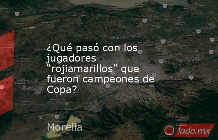 ¿Qué pasó con los jugadores “rojiamarillos” que fueron campeones de Copa?. Noticias en tiempo real