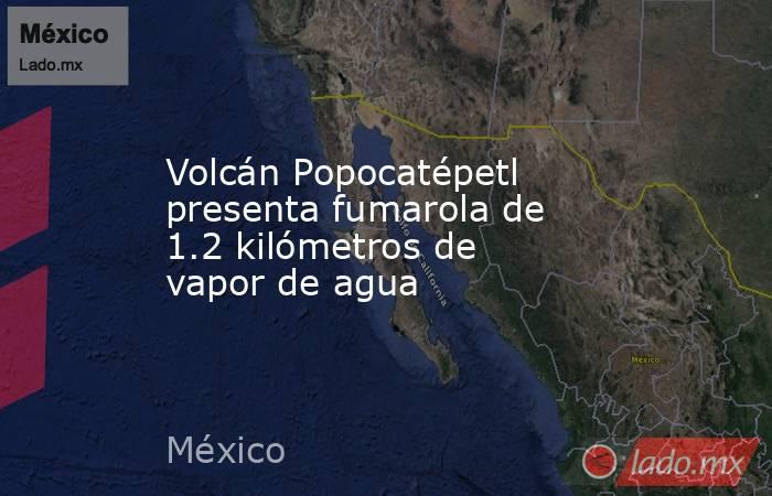 Volcán Popocatépetl presenta fumarola de 1.2 kilómetros de vapor de agua. Noticias en tiempo real