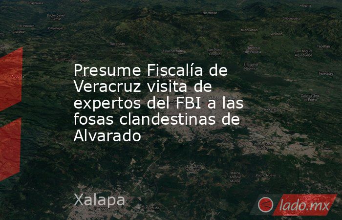 Presume Fiscalía de Veracruz visita de expertos del FBI a las fosas clandestinas de Alvarado. Noticias en tiempo real