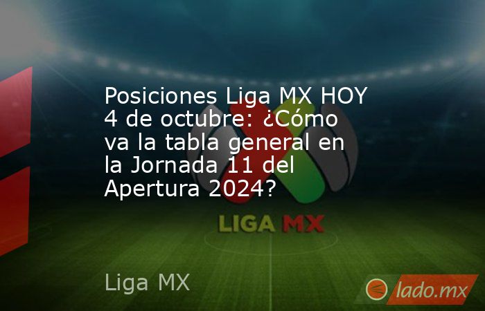 Posiciones Liga MX HOY 4 de octubre: ¿Cómo va la tabla general en la ...