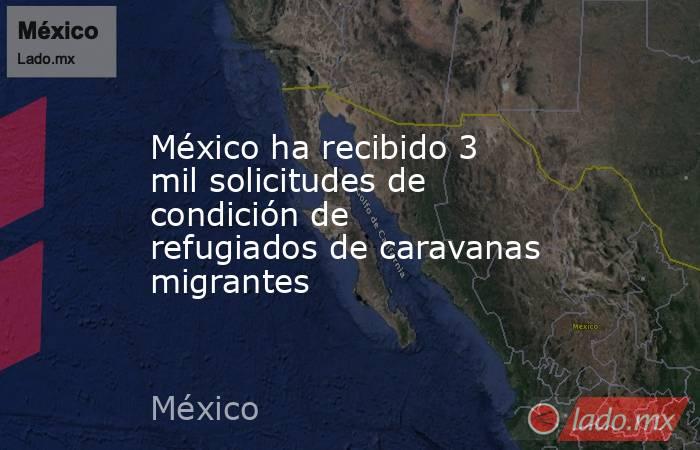 México ha recibido 3 mil solicitudes de condición de refugiados de caravanas migrantes. Noticias en tiempo real