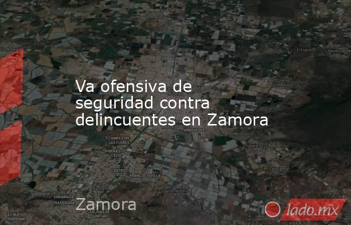 Va ofensiva de seguridad contra delincuentes en Zamora. Noticias en tiempo real
