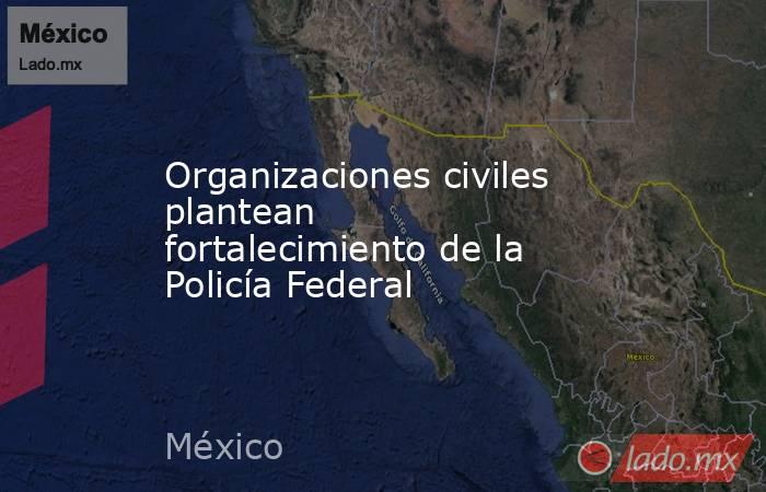 Organizaciones civiles plantean fortalecimiento de la Policía Federal. Noticias en tiempo real
