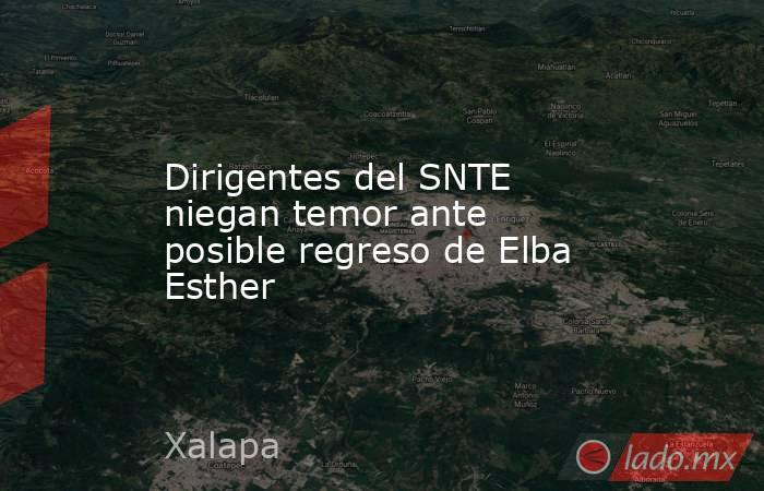 Dirigentes del SNTE niegan temor ante posible regreso de Elba Esther. Noticias en tiempo real
