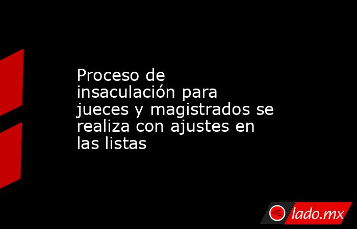 Proceso de insaculación para jueces y magistrados se realiza con ajustes en las listas. Noticias en tiempo real