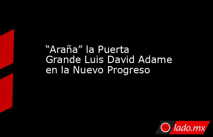“Araña” la Puerta Grande Luis David Adame en la Nuevo Progreso. Noticias en tiempo real