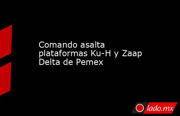 Comando asalta plataformas Ku-H y Zaap Delta de Pemex. Noticias en tiempo real