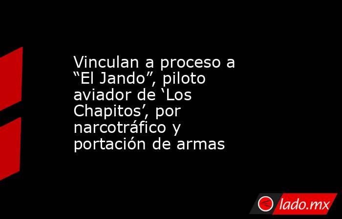 Vinculan a proceso a “El Jando”, piloto aviador de ‘Los Chapitos’, por narcotráfico y portación de armas. Noticias en tiempo real