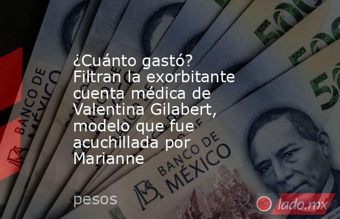¿Cuánto gastó? Filtran la exorbitante cuenta médica de Valentina Gilabert, modelo que fue acuchillada por Marianne. Noticias en tiempo real