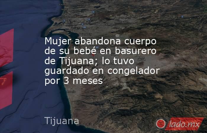 Mujer abandona cuerpo de su bebé en basurero de Tijuana; lo tuvo guardado en congelador por 3 meses. Noticias en tiempo real