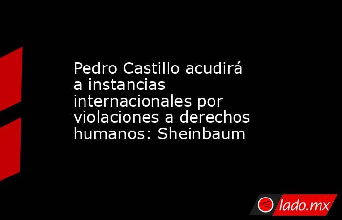 Pedro Castillo acudirá a instancias internacionales por violaciones a derechos humanos: Sheinbaum. Noticias en tiempo real