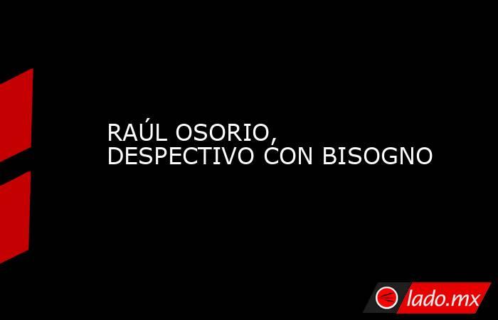 RAÚL OSORIO, DESPECTIVO CON BISOGNO. Noticias en tiempo real