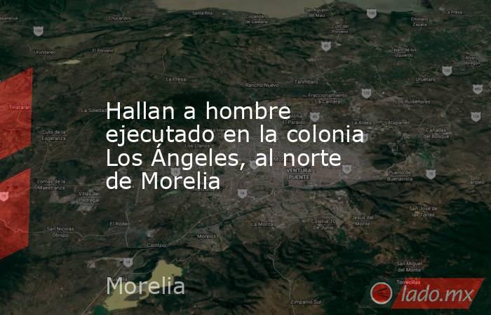 Hallan a hombre ejecutado en la colonia Los Ángeles, al norte de Morelia. Noticias en tiempo real