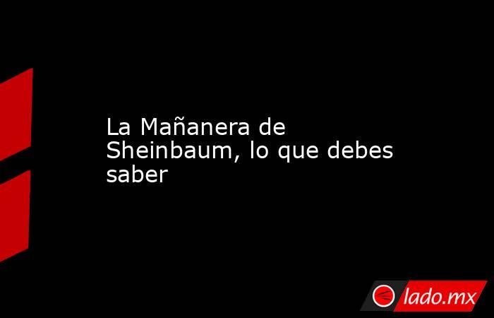 La Mañanera de Sheinbaum, lo que debes saber. Noticias en tiempo real