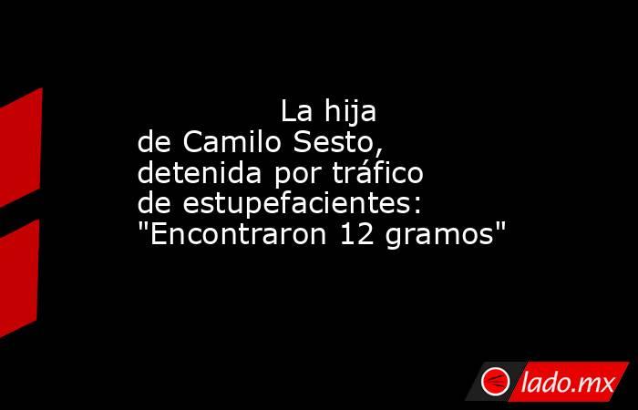                                                                                       La hija de Camilo Sesto, detenida por tráfico de estupefacientes: 