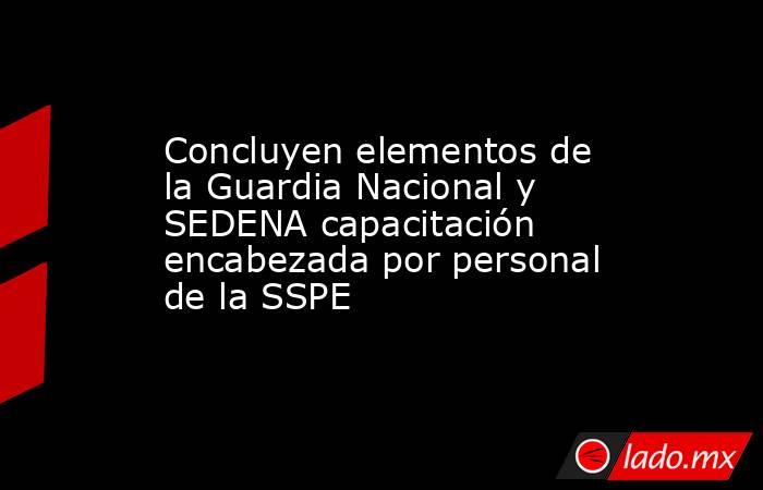 Concluyen elementos de la Guardia Nacional y SEDENA capacitación encabezada por personal de la SSPE. Noticias en tiempo real